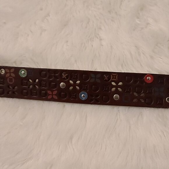 FOSSIL brown leather belt   - Picture 6 of 7